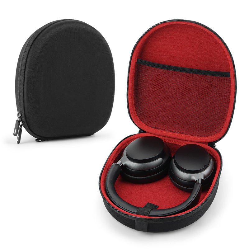 Linkidea Headphones Carrying Case Compatible with Bose QCUltra, QC45, QC35II, QC35, Sony MDRZX110, JBL Tune 660NC Case, Protective Hard Shell Travel Bag with Cable, Charger Storage (Black) - Image 1